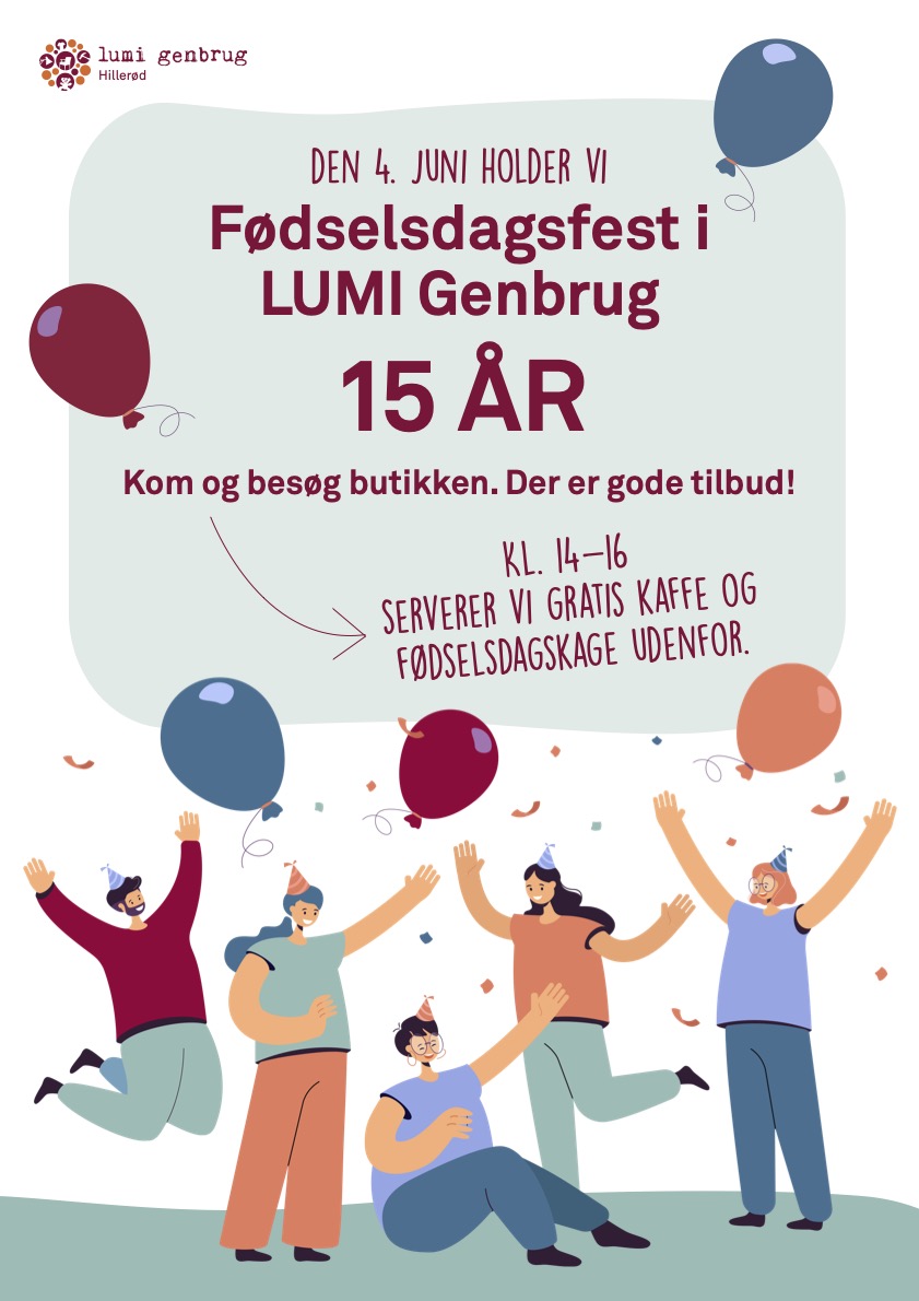Jubilæum i LUMI Genbrug Hillerød